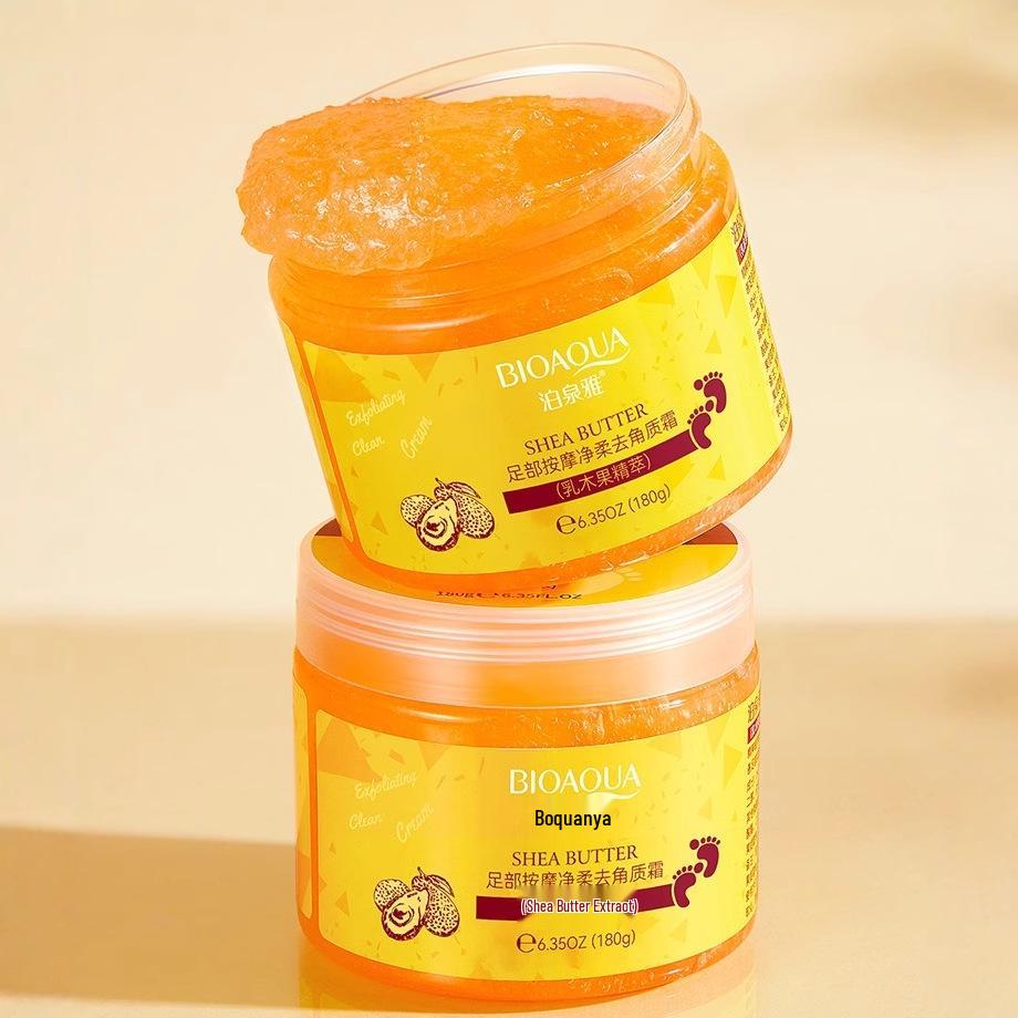 BIOAQUA Masážní krém na nohy: Vyživující, Hydratační, Zvlhčující, Exfoliační a Změkčující nehtovou kůžičku.