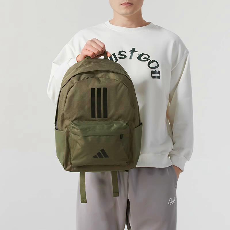 Adidas Recycled Polyester Backpack Unisex Strata Olive Green Adidas lS7042