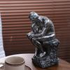 European Style Thinker Sitting Resin Sculpture Creative Thinker Desk Craft  Living Room