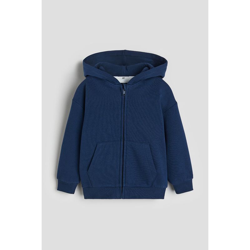 

HM Детская одежда Толстовка для мальчика Осень Простота Длинные рукава На молнии С капюшоном 1223760 Navy blue 120/60(Chin protection without friction)