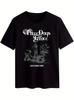 Men's Three Days Grace Life Starts Now Graphic Cotton T-Shirt Black Casual Short Sleeve Tee with Inspirational Print - Men's ...