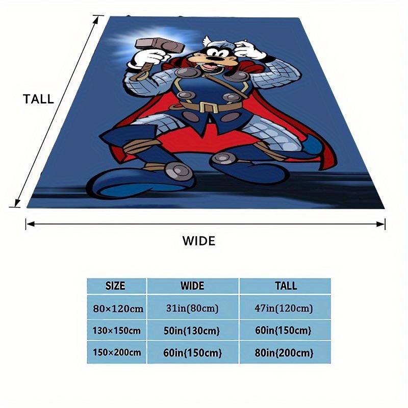 1pc Goofy Printing Blanket Soft, All Season Throw for Living Room, Bedroom,Personalized Gift with Adorable Cartoon Design