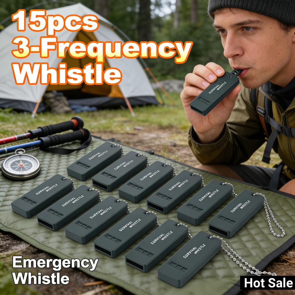 Keychain Whistle Tool High Decibel Outdoor Survival Whistle Rescue Signaling First Aid Tool for Hiking Camping Mountaineering
