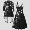 3D  Printed  Set Dress Coat ,   Single Color, Simple ShapeFashion Print,suitable for Various Scene Fashion Styles