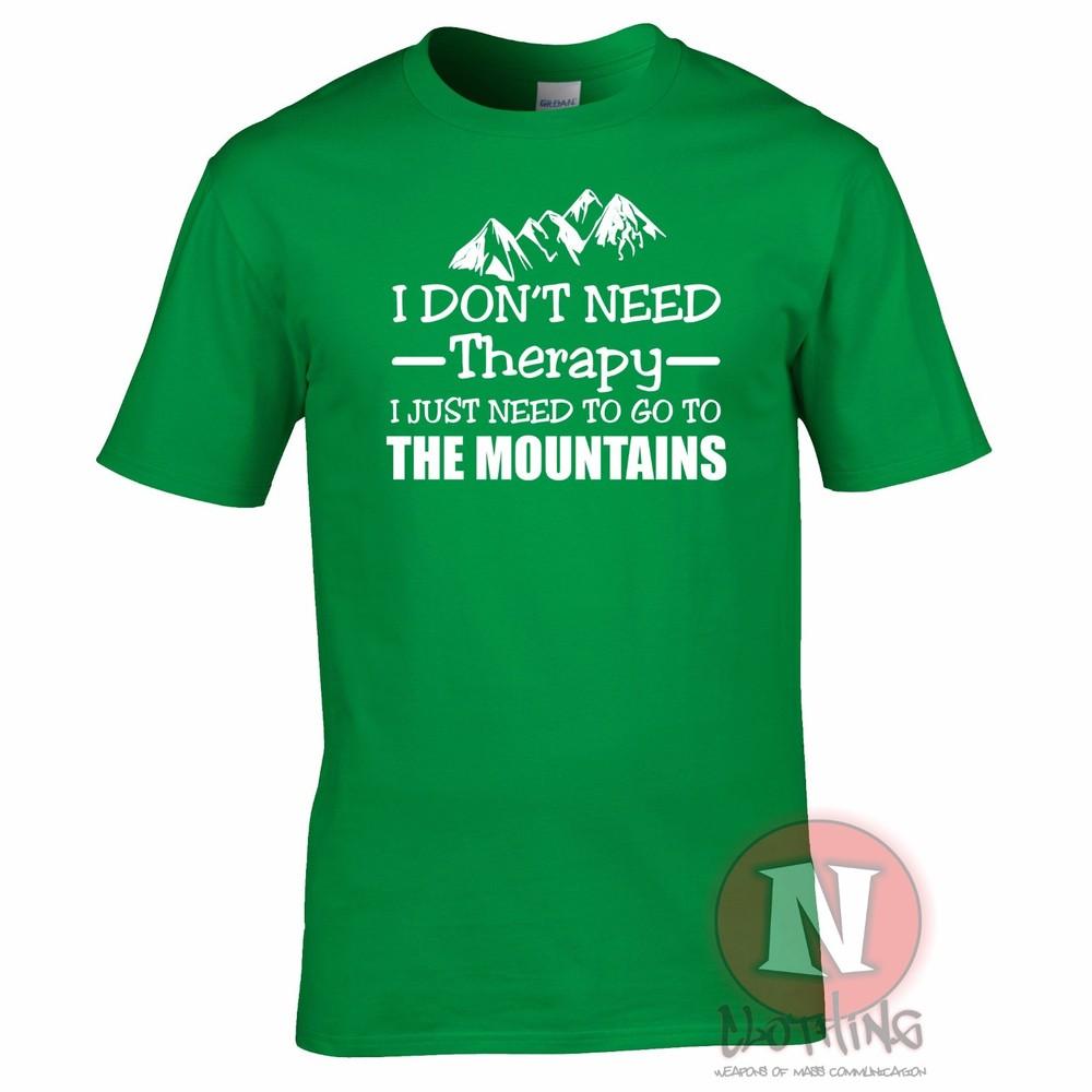Ich brauche keine Therapie, ich muss nur in die Berge T-Shirt Lustiges Wander-T-Shirt