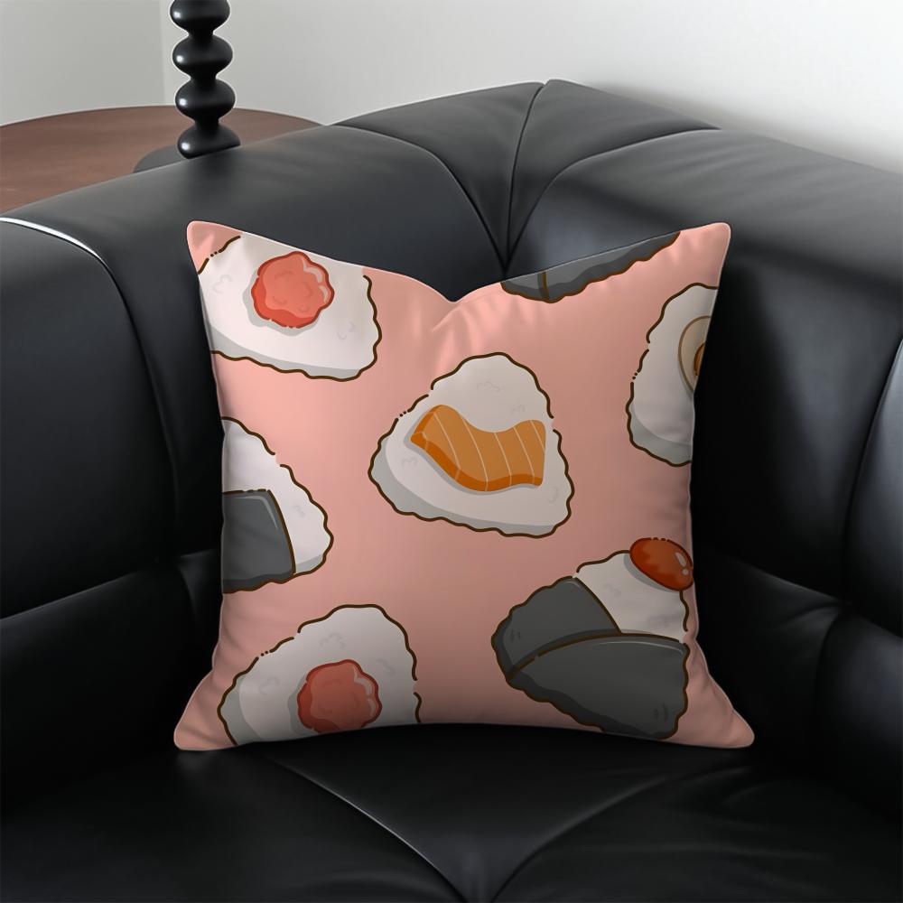 Ssushi Cushion Cover Pillow Case Antidustmite Invisible zipper silky plush cushion