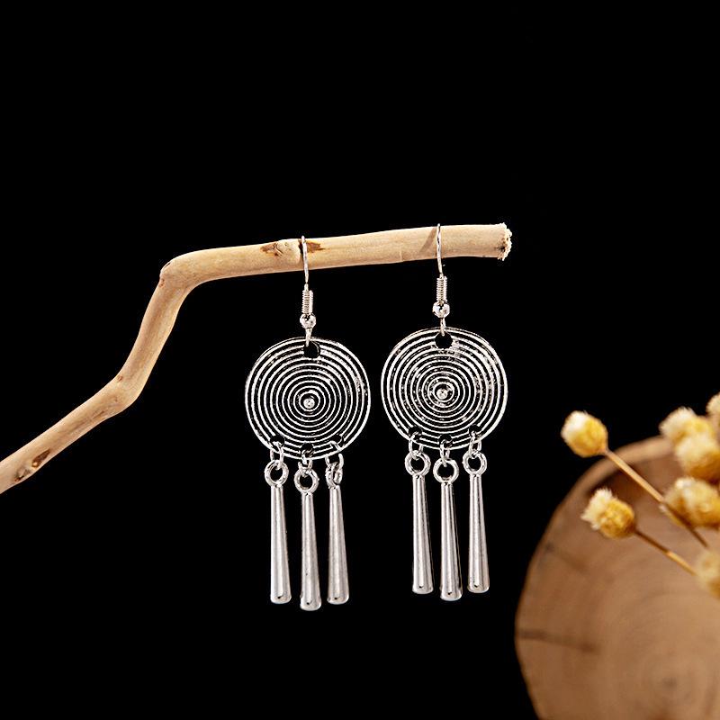 Vintage European & American Style Hollow Fashion Pendant Earrings for Women