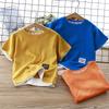 Children's Summer T-Shirt Cotton Waffle Weave Two-Piece Set (Short-Sleeve) for Boys