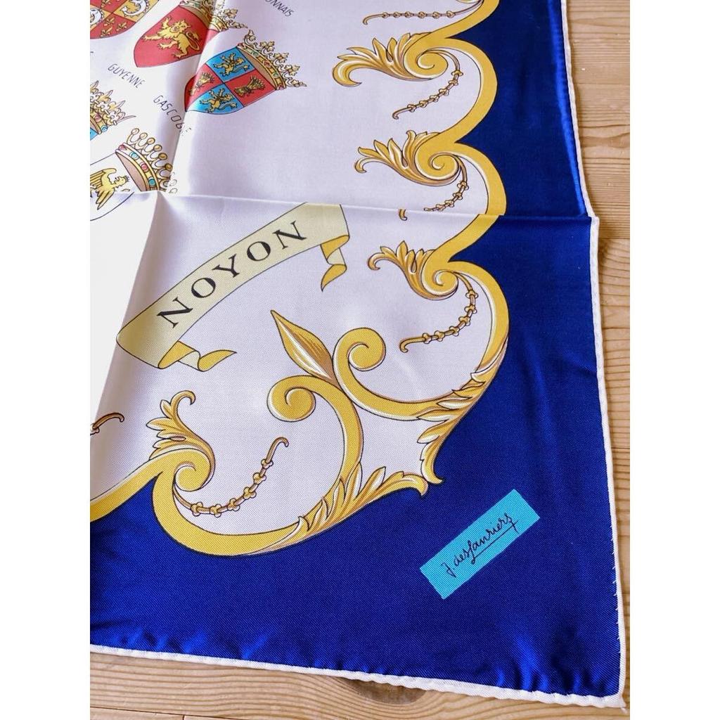 Used [Philippe ledoux] Hermes/Carre Designer Vintage Large Scarf 100% Silk Made in France