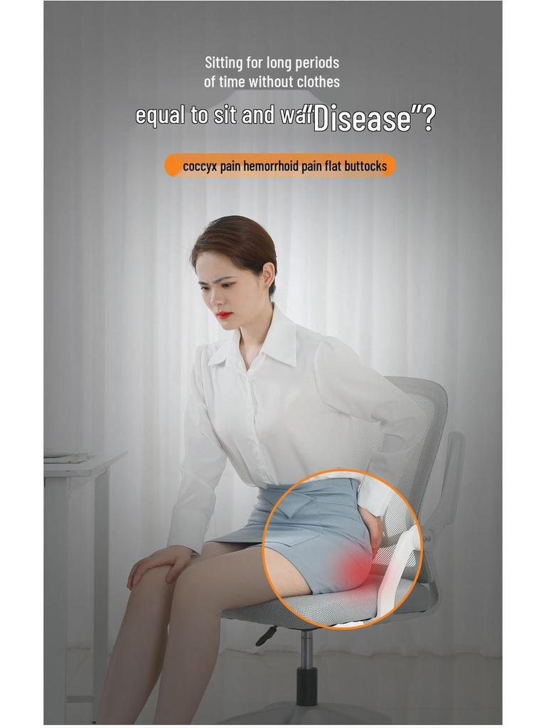 Memory Foam Hemorrhoid Cushion - Office Seat Pad for Long Sitting, Summer Use, Enhances Comfort & Supports Coccyx