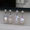 Design a new model Goddess-style, vintage French court-inspired, high-luster freshwater baroque pearl earrings