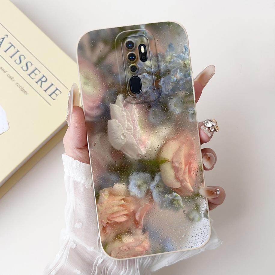 Case For OPPO A9 2020 Cover A5 2020 Coque CPH1937 CPH1959 Capa Fashion Flower Painted Shockproof Bumper For OPPO A11 A11X Fundas