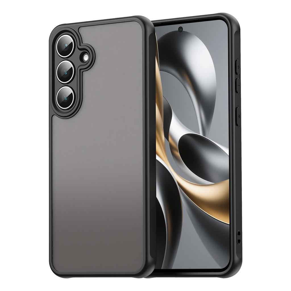 For Samsung Galaxy S25 FE Case Drop Proof Airbags Frosted Translucent PC + TPU Phone Back Cover