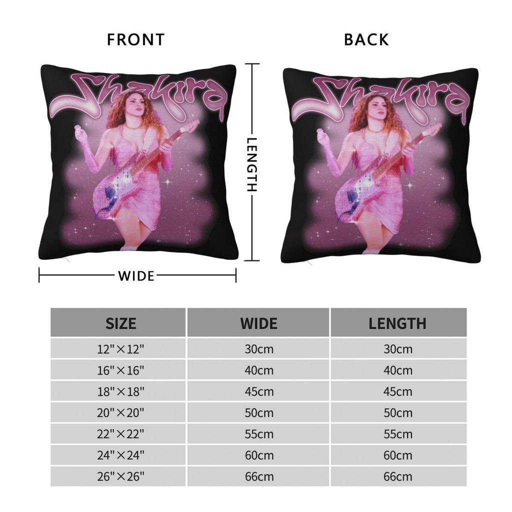 Singer Shakira Pillowcase Printing Polyester Cushion Cover Decor Throw Pillow Case Cover Seat Square 45X45cm