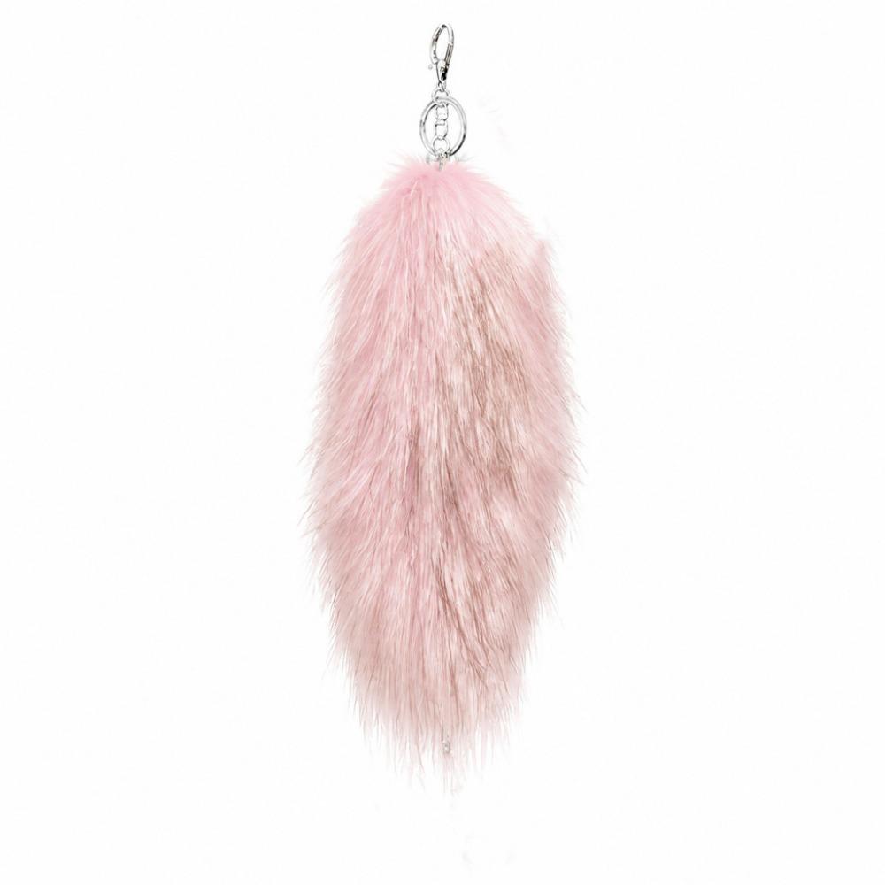 Plush Faux Fur Charm Long Tail Plush Tail Pendant Cute Plush Tail Keychain Handbag Accessory