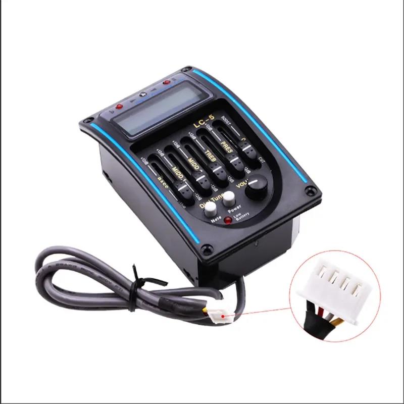 5 Band LC-5 with Micro Phone Acoustic Guitar Pickup Guitar EQ Preamp EQ Equalizer Piezo Pickup Tuner LCD for Acoustic Guitar 1