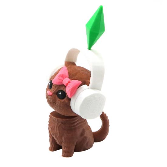 Yousheng Cute Mini Cat Ornament 3D Printed Cat Figurine Car Dashboard Decor Funny Vehicle Interior Accessory for Home Office Decor