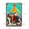Retro Sexy Beauty Aluminum Poster - Men's Metal Plaque, Garage Cave Workshop Wall Decor
