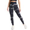 Women's High-Waisted Tie-Dye Yoga Pants with Side Cutouts