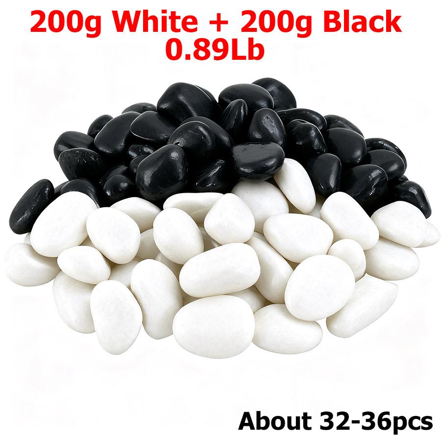 400g High Polished Natural Pebbles 2-3cm Landscape Decoration Peddles for Fish Tank Aquariums Horticultural Decorative Stones