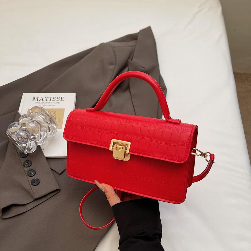 Autumn texture small bag new trendy fashion casual women's bag simple shoulder bag versatile messenger small square bag