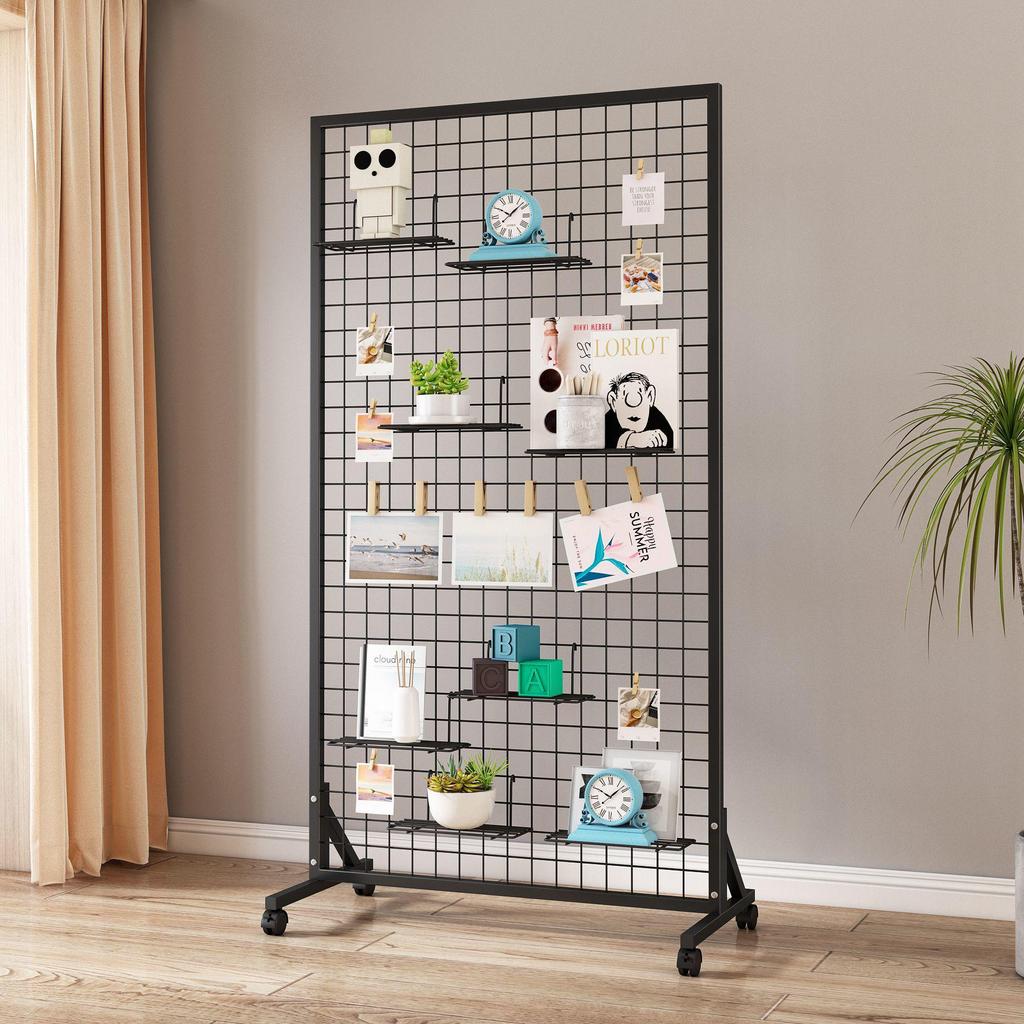 Mobile Wire Mesh Jewelry Display & Storage Rack for Arts & Crafts