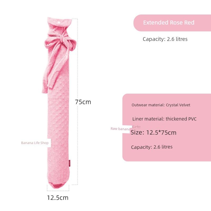 Long Water-Filled Hot Water Bottle for Bed Use, Thickened Explosion-Proof Warm Water Bag, Neck Warmer for Winter, Super Long Neck Version
