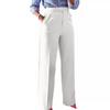 Women High Waist Straight Leg Long Commute Casual Formal Suit Pants