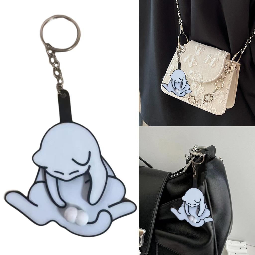 Interaktiver Katzenanhänger mit lustigen drehbaren Kugeln Tieranhänger Schlüsselanhänger-Zubehör Ausgefallenes Zubehör für Rucksack Handtasche