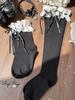 Japanese Hot Lolita Gentle Ballet Socks Women Spring Bowknot Mid-calf Socks JK Harajuku Sweet Cotton Socks