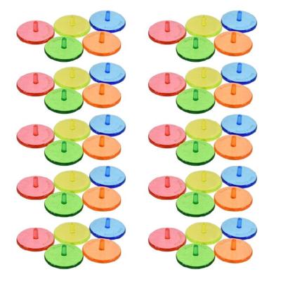50Pcs 24mm Clear Plastic Golf Balls Marker Mixed Colors Golf Balls Mark Position Markers for Golfer Training Easy To Use