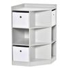 Storage Shelf for Kids, 3 Non-Woven Fabric Drawers, MDF, Anti-Tip, Grey