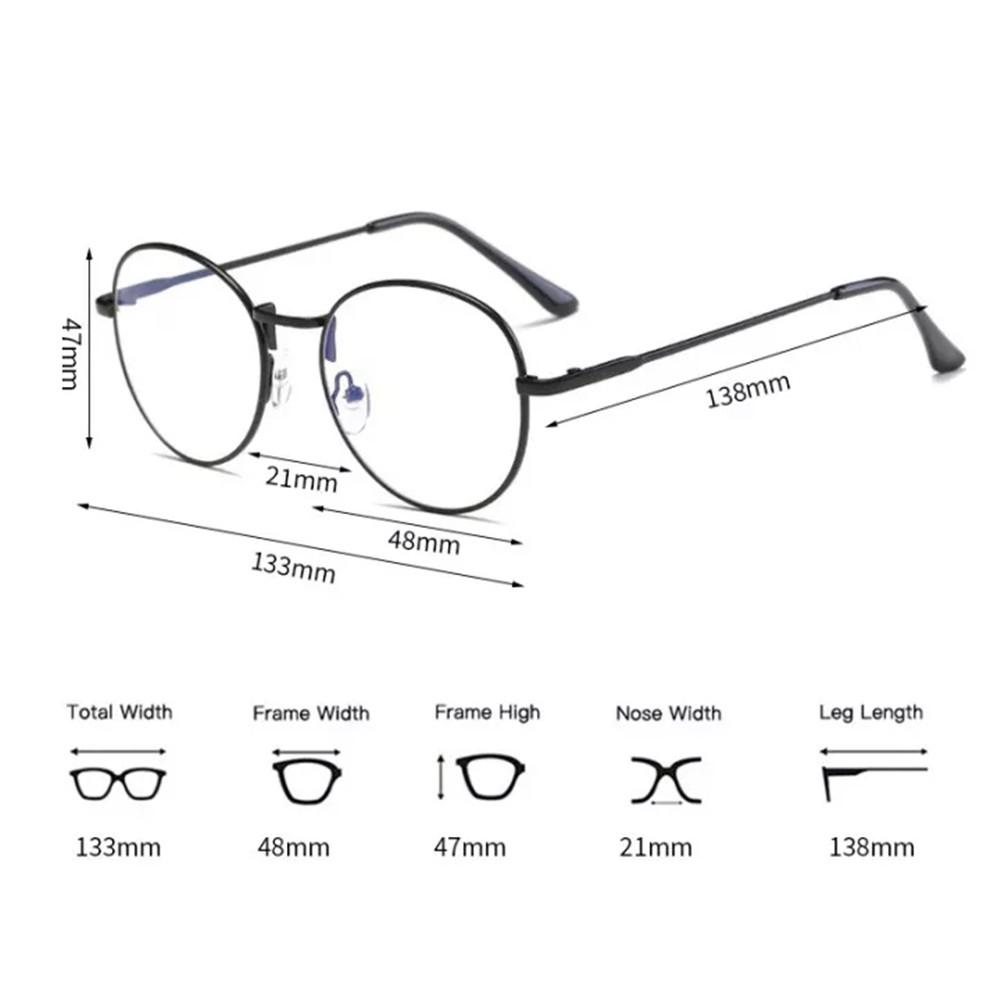 Classic Round Shape Reading Glasses Metal Material Frame Clear Glasses Men Glasses MIRROR Men Women Eye Glasses for Women