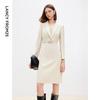 LANCY Women's Belted Lace A-Line Dress