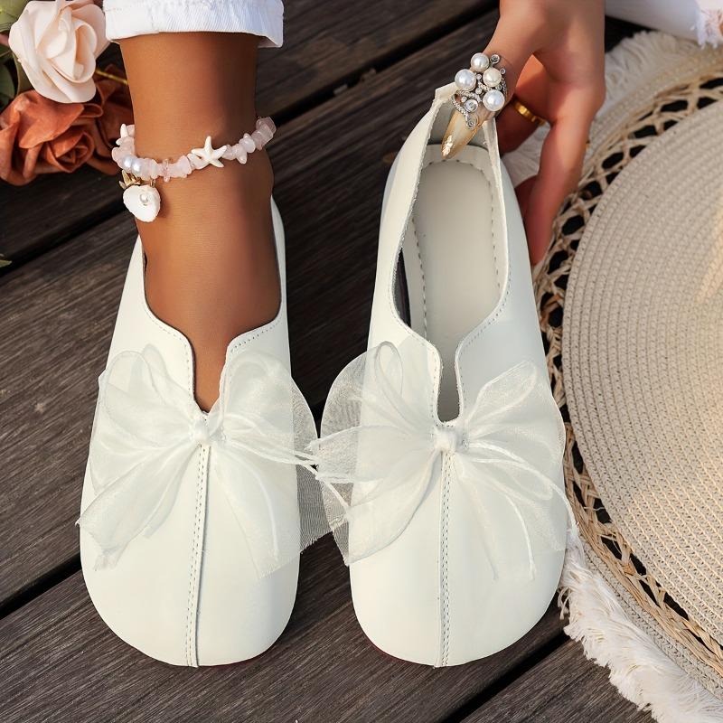 Wearing bow Mary Jane single shoes women's French round toe spring and autumn new style