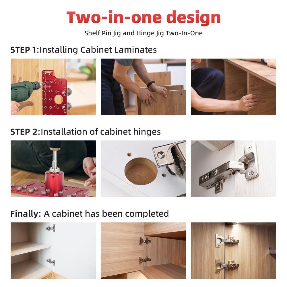 Accurate Positioning Drilling Guide Template Alignment Angles Shelf Pin Jig  Cabinet