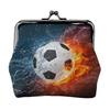 Portamonete in Pelle Pallone da Calcio Stampa Calcio Cool Piccola Busta Portamonete a Chiusura a Scatto Portafoglio per Donne Uomini