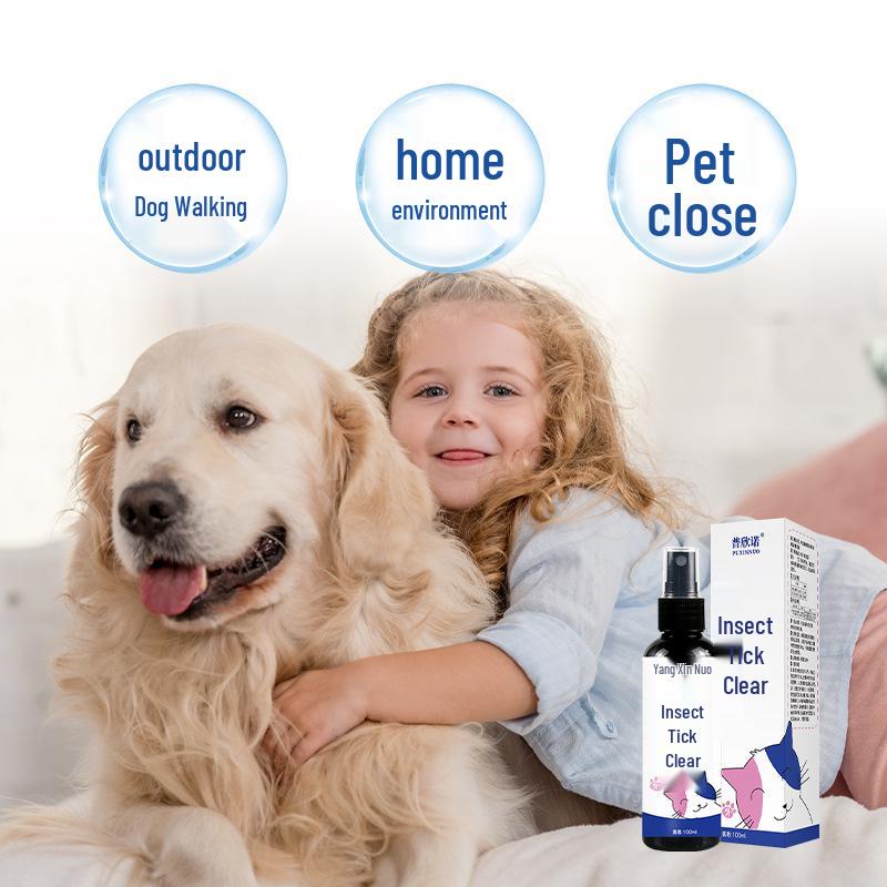 Puxinno 100ml Antibacterial Insect Repellent Spray for Cats & Dogs: Ectoparasitic, Tick, and Flea Remover