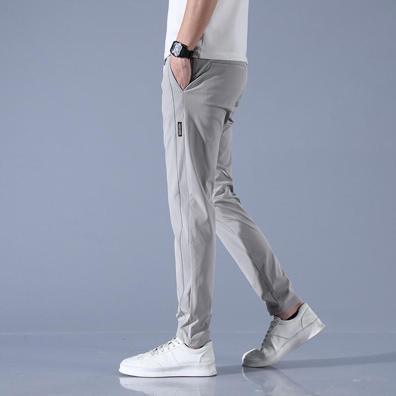 Ice Silk Men's Elastic Breathable Business Casual Trousers - 2022 Summer Collection