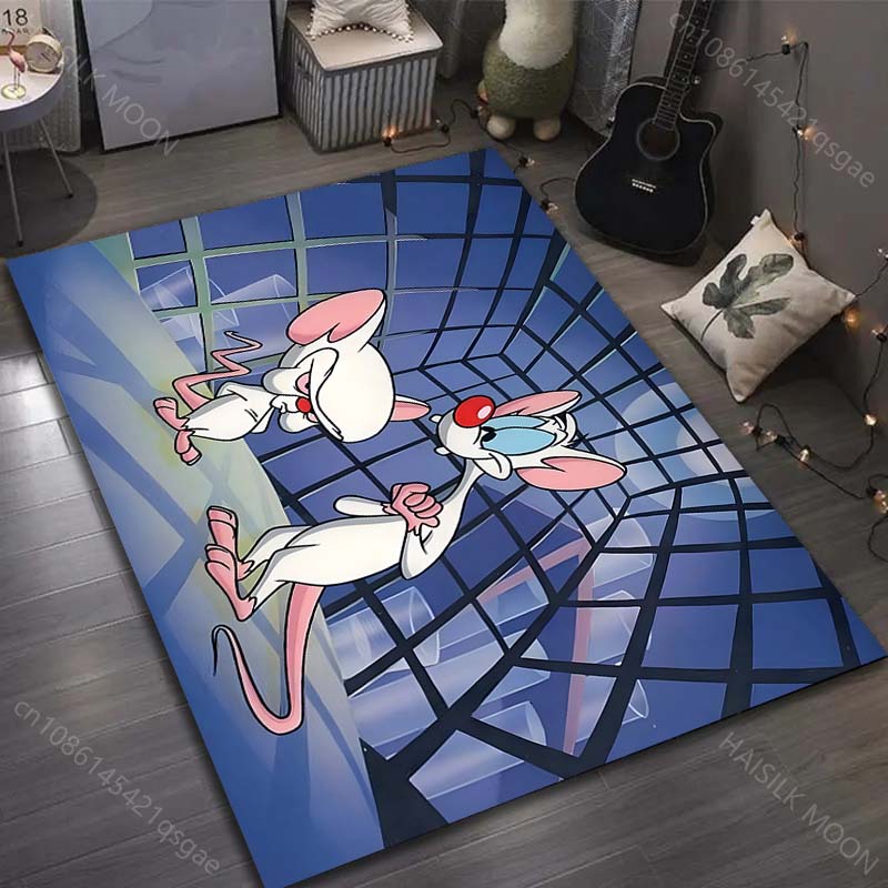Classic Cartoon Two Funny Mice Print Carpet for Living Room Bedroom Sofa Doormat Decor Sofa Area Rug Non-slip Floor Mat