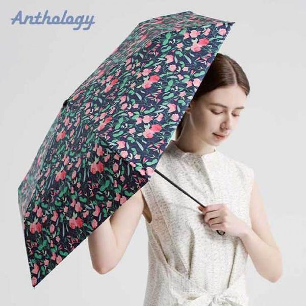 Anthology Sweet Pea Flower Uv Protection Mini Blackout 3 Stage Slim Umbrella Asl Pink