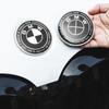 AWROY1 7pcs Applicable to BMW car badge logo front hood logo 82mm+ rear logo 74mm+ wheel cover 68mm+ steering wheel sticker 45mm.