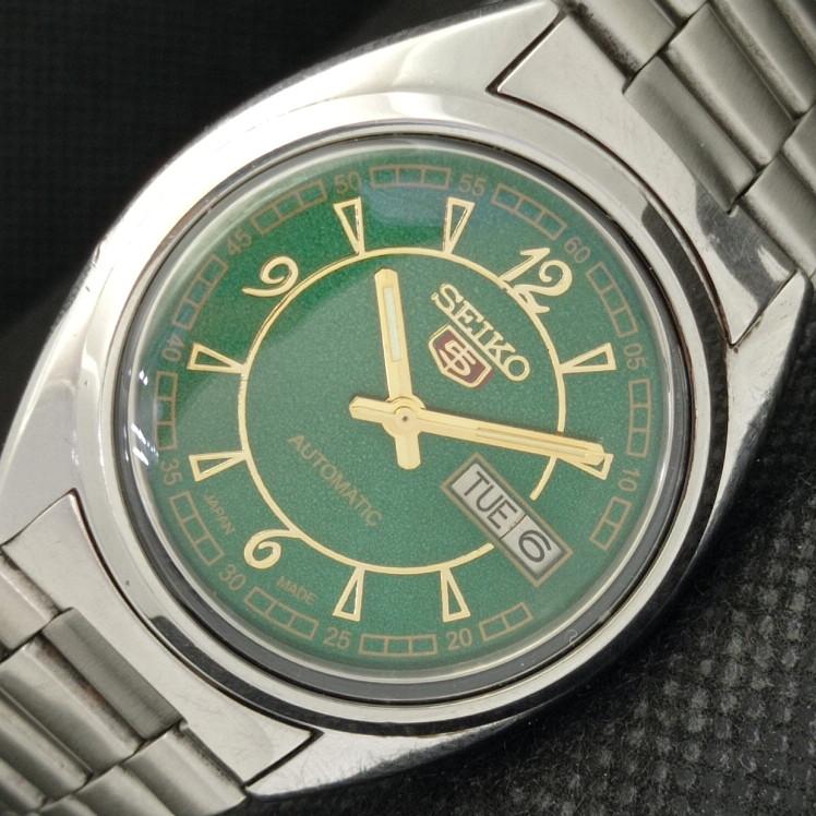 

Б/У винтажные мужские часы SEIKO 5 AUTOMATIC 7009A из Японии, зеленые, 608a-a315003-2 SKU608a-a315003