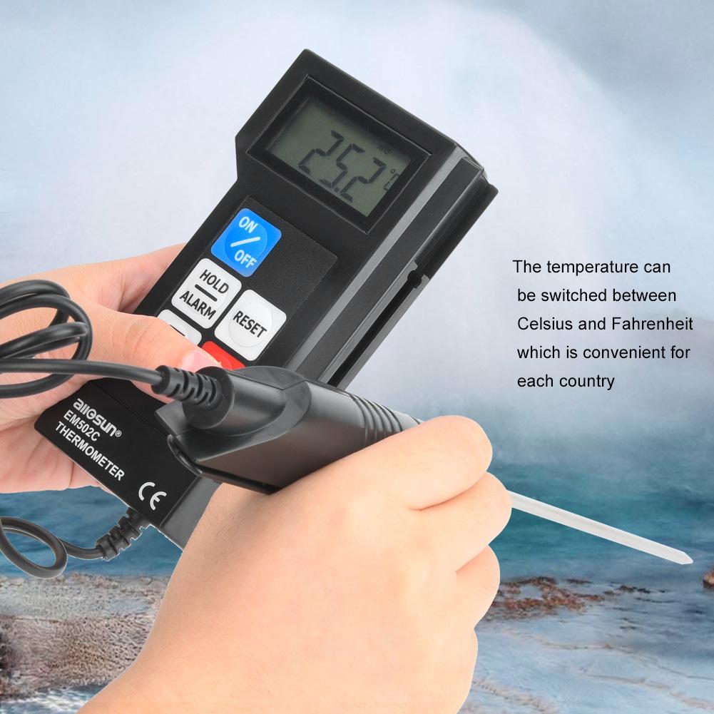 Water Temperature Thermometer EM502C Professional Digital Electronic Thermometer Food Thermometer With Probe Thermometer