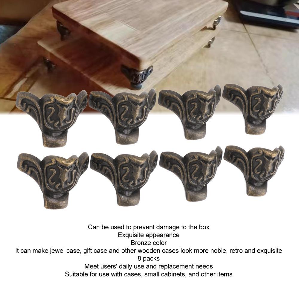 8pcs 8 Pieces Decorative Legs Zinc Alloy Corner Protector Feet Hardware Furniture Legs Furniture