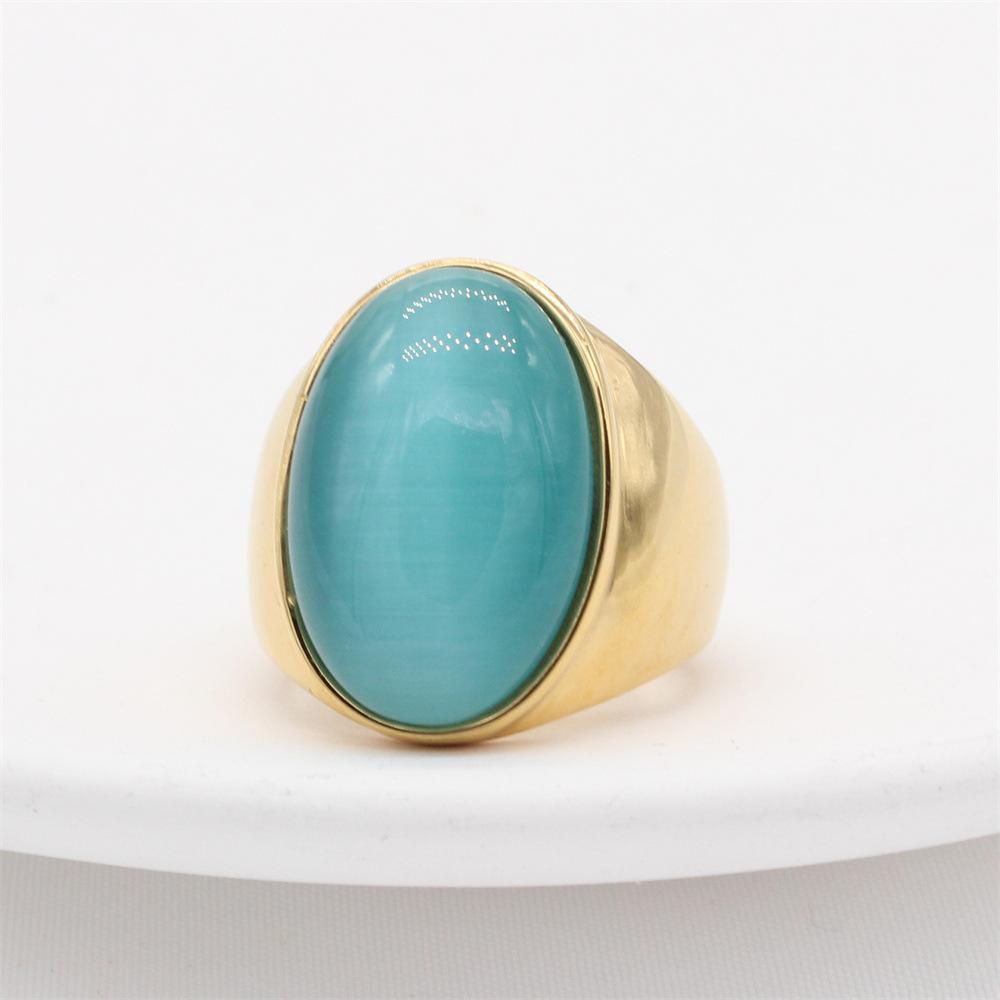 Retro elegante edelstensringer for menn og kvinner, fasjonable og enkle retro smykkeringer