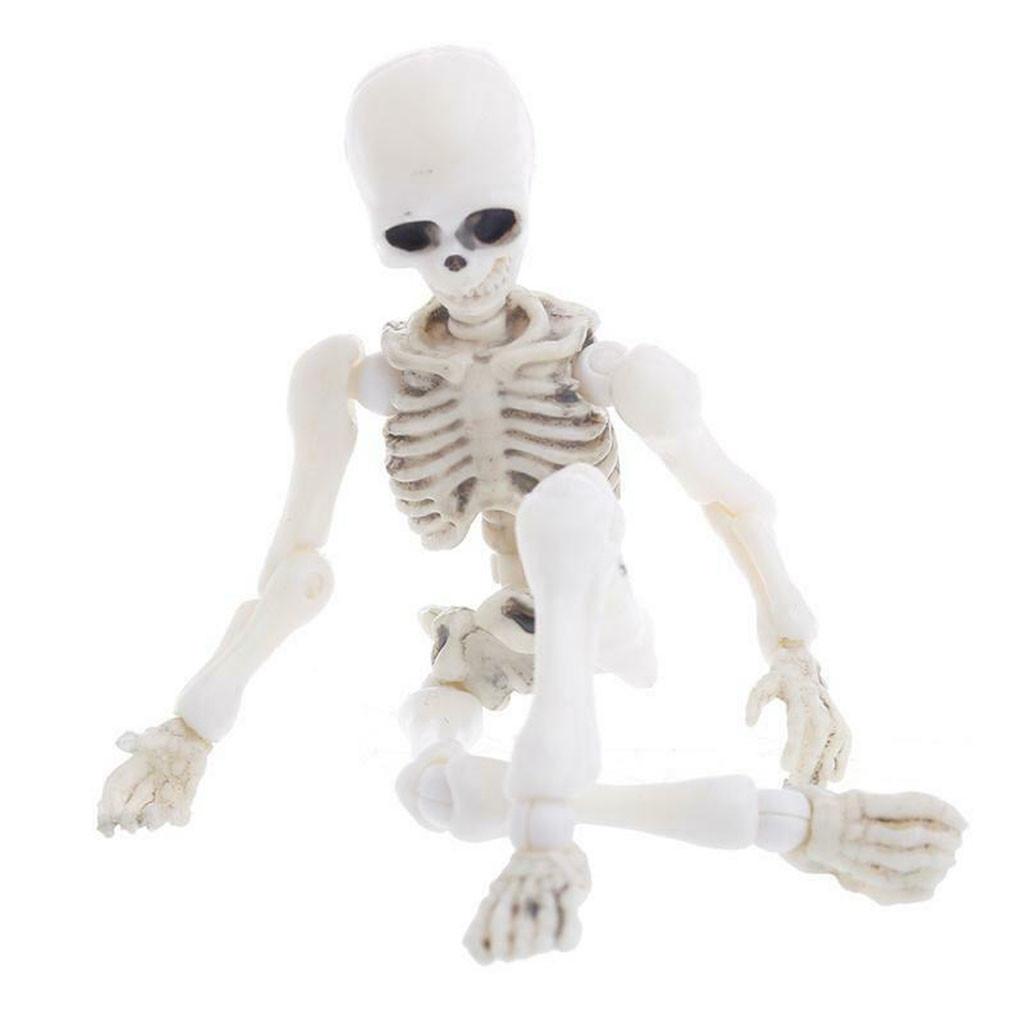 Halloween Small Skeleton  Statue Decoration Halloween Posable Skeleton Decoration, Halloween Spooky Home Decoration