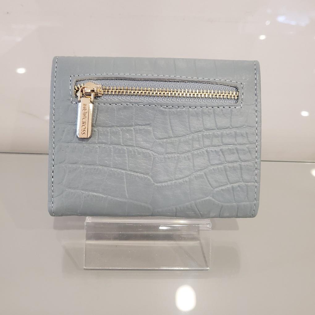 Moncross 9165BL-AW Cubic Point Women's Cowhide Half Wallet