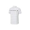 FILA Golf Series All Over Check Pattern Pullover Sports Short Sleeve Polo Shirt Men Polo Shirts Jade-White A11M425104FWT