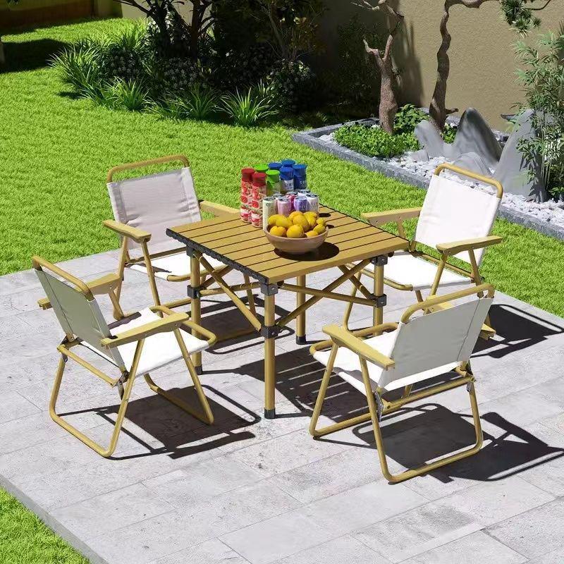 Folding Outdoor Table and Chair Set with Storage Bag - Quick Fold, Easy Store, Perfect for Fishing, Picnics, and Night Markets